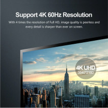 UNITEK DISPLAYPORT 1.2 KABLO 1.5MT 4K&60Hz (Y-C607BK)